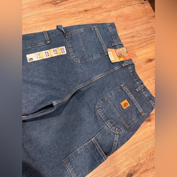 NWT Carhartt Double Knee Denim Jeans Mens 38 x 36 Dungaree Fit - Picture 7 of 8